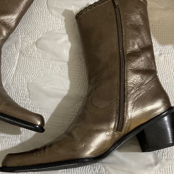 Stewart Weitzman Gold/Brown/Silver Boots - Picture 1 of 8